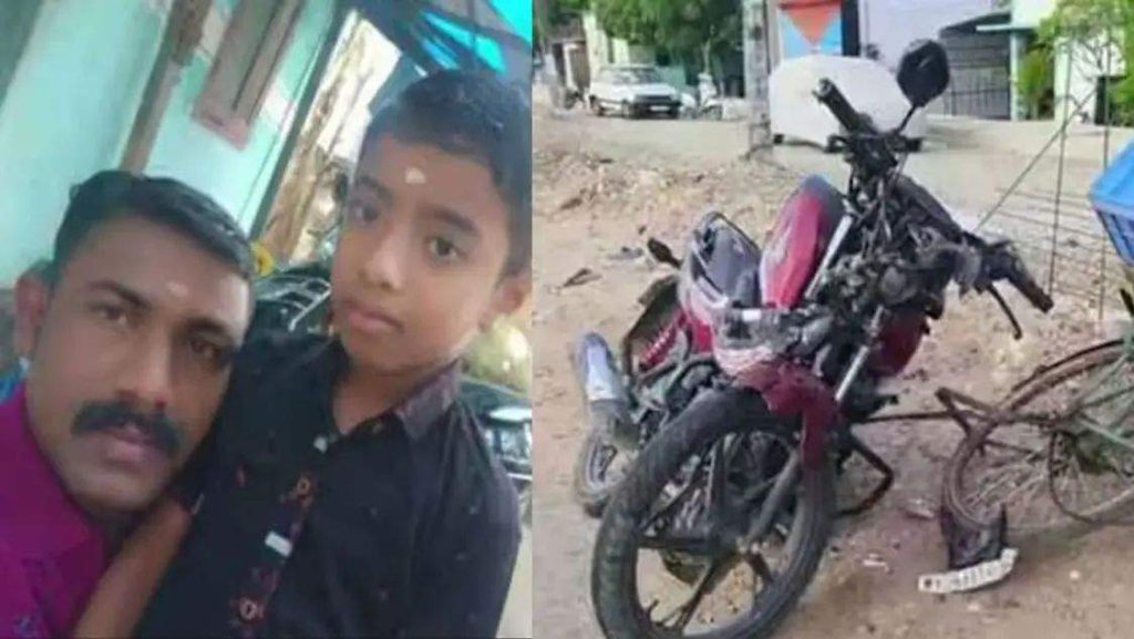 ബൈക്ക് ടാങ്കര്‍ ലോറിയുമായി കൂട്ടിയിടിച്ച്‌ അപകടം; അച്ഛനും മകനും ദാരുണാന്ത്യം