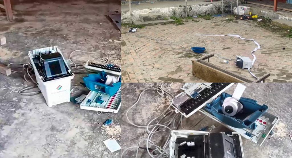 മണിപ്പൂരിൽ വോട്ടെടുപ്പിനിടെ സംഘർഷം; 11 ബൂത്തുകളിൽ നാളെ റീപോളിങ്