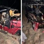 പടക്കം പൊട്ടിക്കുന്നതിനിടെ തീ പടര്‍ന്ന് ജീപ്പ് കത്തി നശിച്ചു