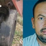 കണ്ടെയ്നർ ലോറിയുടെ ടയർ ഊരിത്തെറിച്ച് യുവാവ് മരിച്ചു