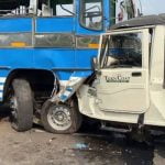 സ്വകാര്യ ബസിലേക്ക് ജീപ്പ് ഇടിച്ചുകയറി അപകടം; രണ്ടു പേര്‍ക്ക് ദാരുണാന്ത്യം
