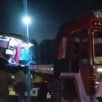 ലോറിക്ക് പിന്നില്‍ ബസിടിച്ച്‌ അപകടം; നാല് പേര്‍ മരിച്ചു