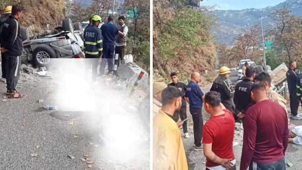 കാര്‍ താഴ്ചയിലേക്ക് മറിഞ്ഞ് 5 കോളേജ് വിദ്യാര്‍ഥികള്‍ മരിച്ചു