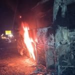 കർണാടക ആർടിസിയുടെ സെമി സ്ലീപ്പർ ബസിനു തീപിടിച്ചു