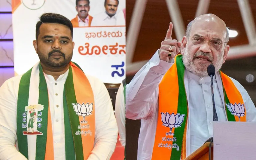 വൊക്കലിഗ വിഭാഗത്തിന്റെ വോട്ടുറപ്പിക്കാൻ കോൺഗ്രസ് സർക്കാർ പ്രജ്വലിനെ വെറുതെവിട്ടു; അമിത് ഷാ