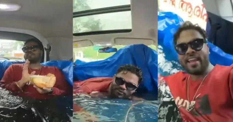 സഫാരി കാറില്‍ സ്വിമ്മിംഗ് പൂള്‍ ഒരുക്കി; യൂട്യൂബര്‍ സഞ്ജു ടെക്കിക്കെതിരെ നടപടി