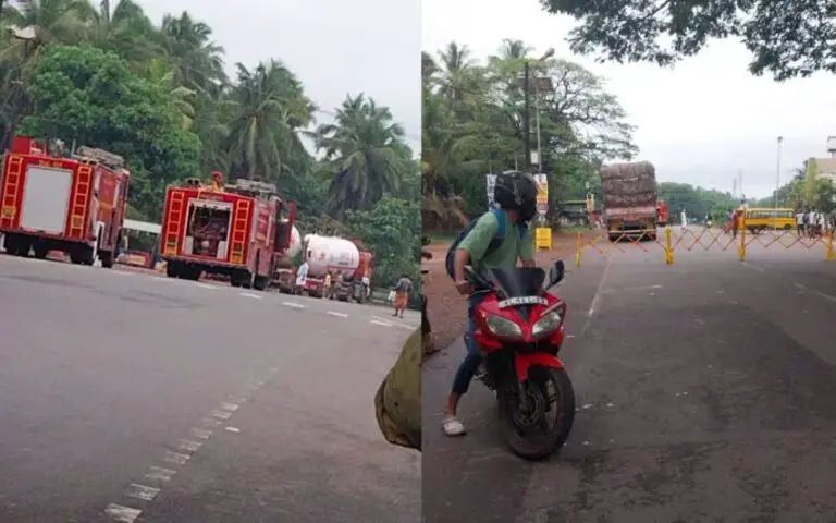ടാങ്കര് ലോറിയില് നിന്നും വാതക ചോര്ച്ച; വാഹനങ്ങള് വഴി തിരിച്ചുവിട്ടു