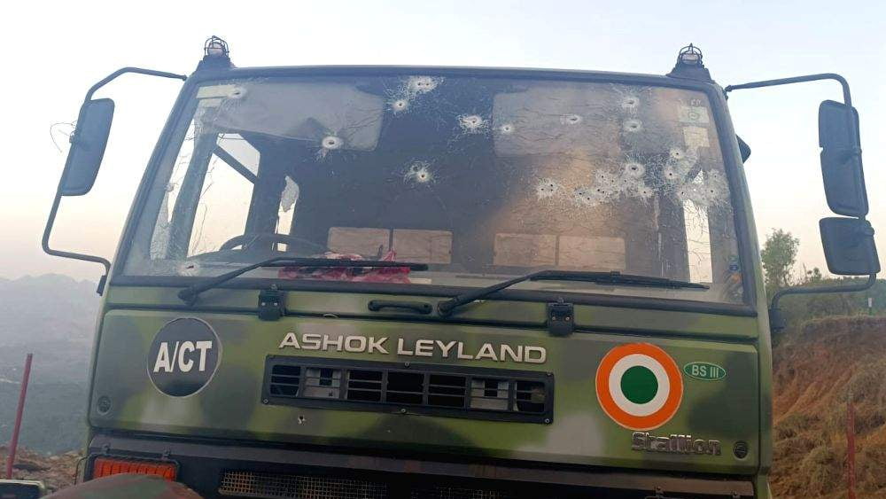 പൂഞ്ചിൽ വ്യോമസേന വാഹന വ്യൂഹത്തിന് നേരെ ഭീകരാക്രമണം; സൈനികര്‍ക്ക് പരുക്ക്