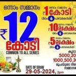 വിഷു ബമ്പർ;12 കോടി ആലപ്പുഴയിൽ വിറ്റ ടിക്കറ്റിന്