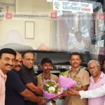 നവകേരള ബസിന് ബെംഗളൂരുവിൽ സ്വീകരണം നൽകി