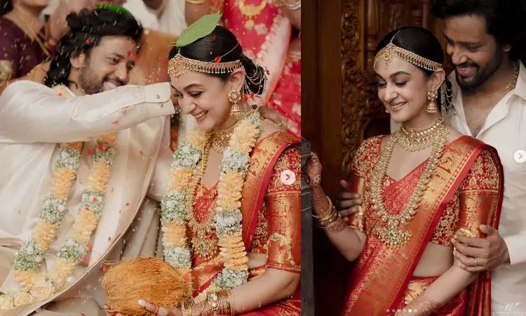 നടൻ അര്‍ജുൻ സര്‍ജയുടെ മകളും നടിയുമായ ഐശ്വര്യ അര്‍ജുൻ വിവാഹിതയായി