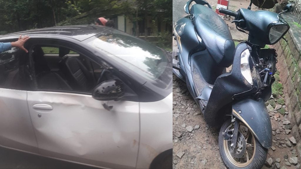 അതിരപ്പിള്ളിയില്‍ കാറുകള്‍ക്കും സ്‌കൂട്ടറിനും നേരെ കാട്ടാന ആക്രമണം