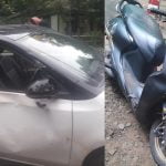 അതിരപ്പിള്ളിയില്‍ കാറുകള്‍ക്കും സ്‌കൂട്ടറിനും നേരെ കാട്ടാന ആക്രമണം