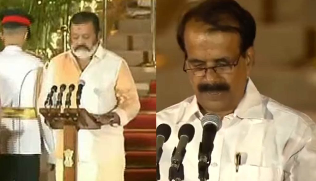 നരേന്ദ്രമോദി സർക്കാർ അധികാരമേറ്റു; സുരേഷ് ഗോപിയും ജോര്‍ജ് കുര്യനും ഇനി കേന്ദ്രമന്ത്രിമാര്‍