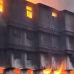 ഡയപ്പര്‍ ഫാക്ടറിയില്‍ തീപിടിത്തം; മൂന്ന് നില കെട്ടിടം കത്തിനശിച്ചു