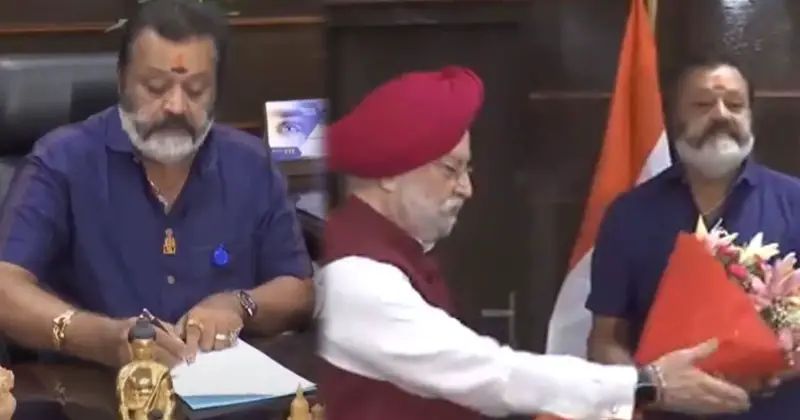 കേന്ദ്ര സഹമന്ത്രിയായി ചുമതലയേറ്റ് സുരേഷ് ഗോപി