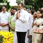 കെ.കരുണാകരന്റെ സ്മൃതികുടീരം സന്ദര്‍ശിച്ച്‌ സുരേഷ്‌ഗോപി