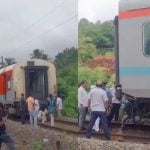 തൃശൂരില്‍ ഓടിക്കൊണ്ടിരുന്ന ട്രെയിനിന്റെ എൻജിനും ബോഗിയും വേര്‍പെട്ടു