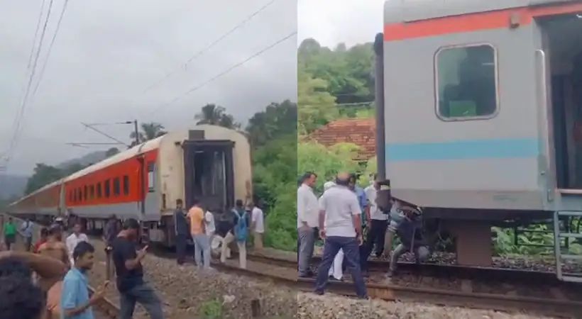 തൃശൂരില്‍ ഓടിക്കൊണ്ടിരുന്ന ട്രെയിനിന്റെ എൻജിനും ബോഗിയും വേര്‍പെട്ടു