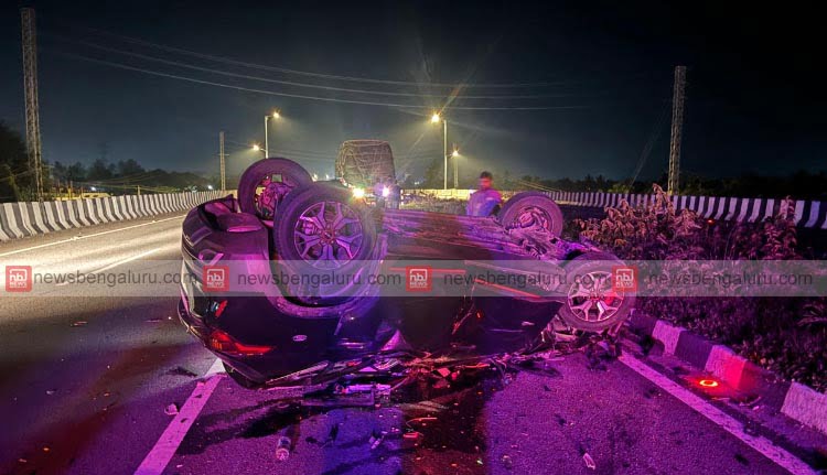 ബെംഗളൂരു- മൈസൂരു അതിവേഗ പാതയിൽ മലയാളി കുടുംബം സഞ്ചരിച്ച കാർ അപകടത്തിൽപ്പെട്ട് അഞ്ച് വയസുകാരൻ മരിച്ചു