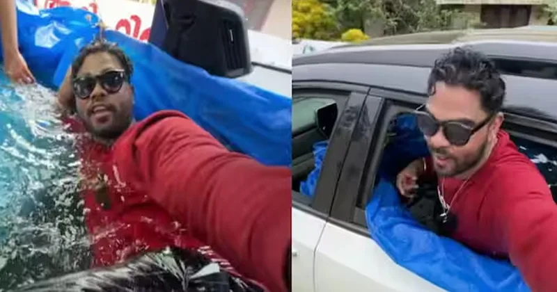 കാറിനുള്ളിൽ സ്വിമ്മിംഗ് പൂൾ മാത്രമല്ല, വെറെയും നിയമലംഘനങ്ങൾ; സഞ്ജു ടെക്കിയുടെ ലൈസൻസ് സ്ഥിരമായി റദ്ദാക്കാൻ ആലോചന