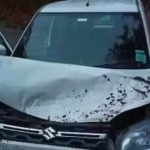 ഓടിക്കൊണ്ടിരുന്ന കാറിന് മുകളില്‍ മരം വീണ് അപകടം