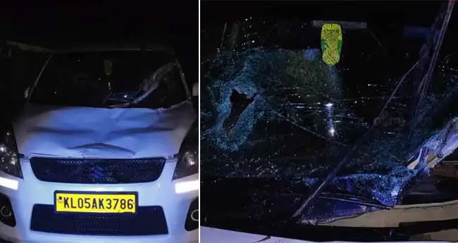 മൂന്നാറില്‍ വീണ്ടും ചക്കക്കൊമ്പന്‍റെ ആക്രമണം; നിര്‍ത്തിയിട്ടിരുന്ന കാര്‍ തകര്‍ത്തു