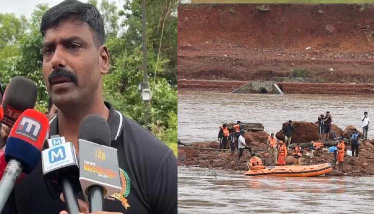 ഈശ്വര് മാല്പെയുടെ തിരച്ചിലില് തടി കഷ്ണം കണ്ടെത്തി; അര്ജുന്റെ ലോറിയുടേത് സ്ഥിരീകരിച്ച് മനാഫ്