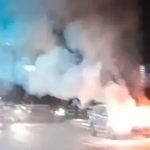 ഓടുന്ന കാറിന് തീപിടിച്ചു: യാത്രക്കാര്‍ രക്ഷപ്പെട്ടത് തലനാരിഴയ്‌ക്ക്