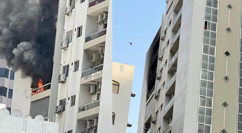 ഷാര്‍ജയിലെ ബഹുനില കെട്ടിടത്തില്‍ തീപിടിത്തം