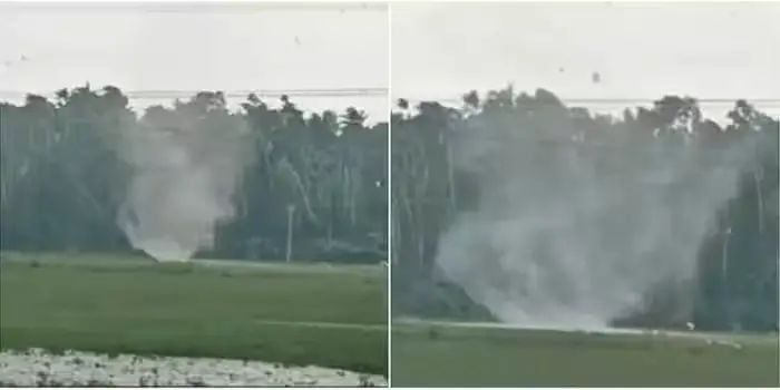 തൃശൂരിൽ വീണ്ടും മിന്നല്‍ ചുഴലി