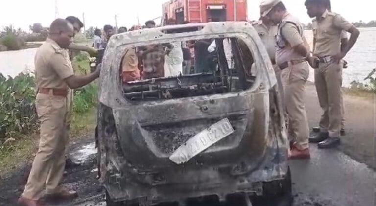 പത്തനംതിട്ട തിരുവല്ലയില്‍ കാറിന് തീപിടിച്ച് രണ്ടുപേര്‍ മരിച്ചു