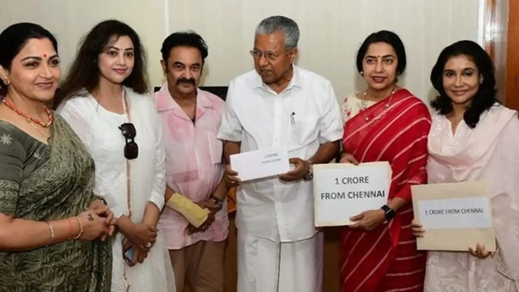 വയനാടിന് ഒരു കൈത്താങ്ങ്; ചെന്നൈയിലെ ചലച്ചിത്ര കൂട്ടായ്മ 1 കോടി രൂപ നല്‍കി