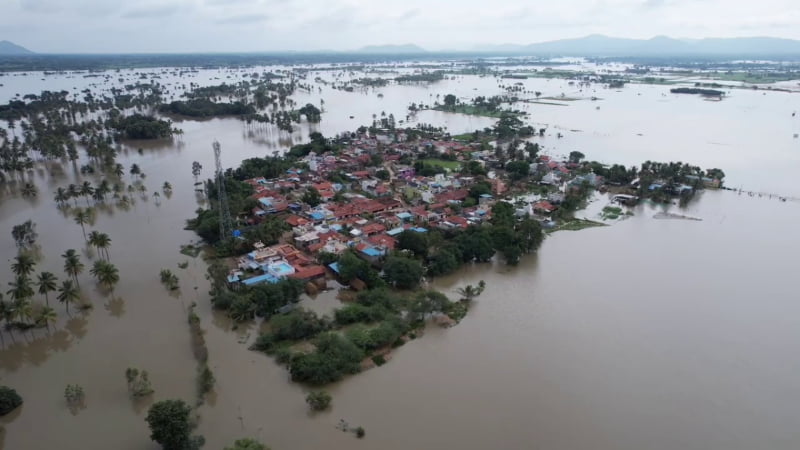 കെഎസ്ആർ അണക്കെട്ട് തുറന്നു; കൊല്ലെഗലിലെ ഒമ്പത് ഗ്രാമങ്ങളിൽ വെള്ളപ്പൊക്കം