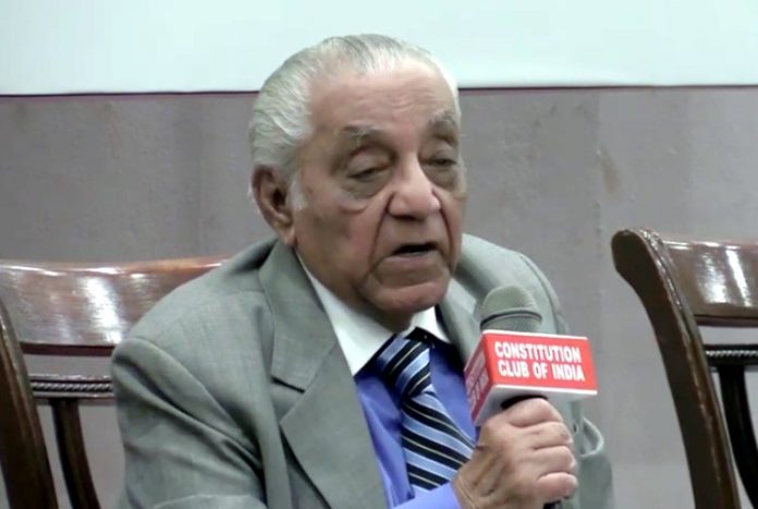 പ്രമുഖ നിയമജ്ഞൻ എ.ജി. നൂറാനി അന്തരിച്ചു