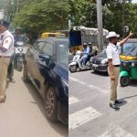 ട്രാഫിക് പോലീസുകാർക്ക് ഡ്യൂട്ടിയിൽ തൊപ്പി നിർബന്ധമാക്കി