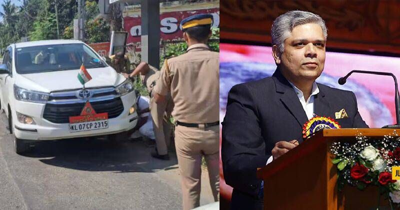 റോഡിലെ കുഴിയില്‍ വീണ് ടയര്‍ പൊട്ടി; ജസ്റ്റീസ് ദേവൻ രാമചന്ദ്രന്‍റെ വാഹനം അപകടത്തില്‍പ്പെട്ടു