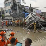 മൂന്നുനില കെട്ടിടം തകര്‍ന്നുവീണു; നാല് മരണം, 13 പേര്‍ക്ക് ഗുരുതര പരുക്ക്