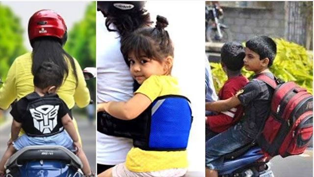 ഇരുചക്ര വാഹനങ്ങളിൽ യാത്ര ചെയ്യുന്ന കുട്ടികൾക്ക് സുരക്ഷ ബെൽറ്റ് നിർബന്ധമാക്കിയേക്കും