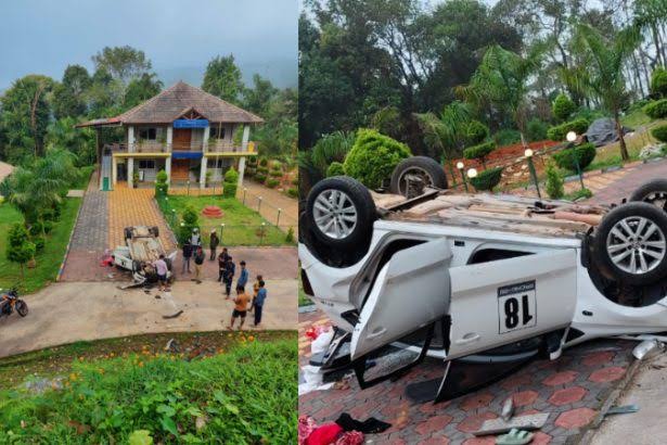 കാർ 30 അടി താഴ്ചയിലേക്ക് മറിഞ്ഞ് അപകടം; മൂന്ന് പേർക്ക് പരുക്ക്