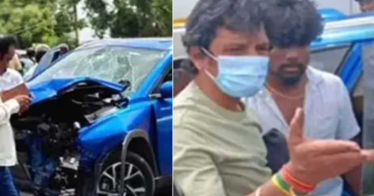 നടൻ ജീവയുടെ കാർ അപകടത്തിൽ പെട്ടു; നാട്ടുകാരോട് കയര്‍ത്ത് താരം – വീഡിയോ