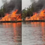 ആലപ്പുഴയിൽ വിനോദസഞ്ചാരികൾ കയറിയ ഹൗസ്‌ബോട്ടിന്‌ തീപിടിച്ചു