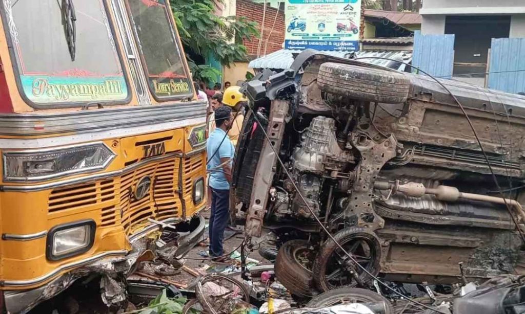 തമിഴ്നാട്ടില്‍ വാഹനാപകടത്തില്‍ മലയാളി മരിച്ചു; 3 പേര്‍ക്ക് പരുക്ക്