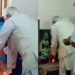 ഗവര്‍ണര്‍ ആരിഫ് മുഹമ്മദ് ഖാന്‍റെ ഷാളില്‍ തീപടര്‍ന്നു