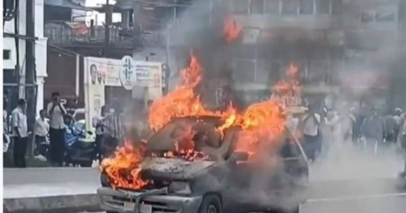 കണ്ണൂരില്‍ ഓടുന്ന കാര്‍ കത്തിനശിച്ചു