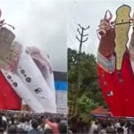 ഓച്ചിറയില്‍ 72 അടി ഉയരമുള്ള കെട്ടുകാള മറിഞ്ഞു; രണ്ടുപേര്‍ക്ക് പരുക്ക്