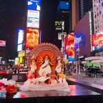 ചരിത്രത്തിലാദ്യം; ന്യൂയോർക്ക് ടൈംസ് സ്‌ക്വയറിൽ ദുർഗാപൂജ ആഘോഷിച്ചു