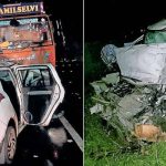 പാലക്കാട് കാറും ലോറിയും കൂട്ടിയിടിച്ച് അഞ്ച് യുവാക്കൾ മരിച്ചു