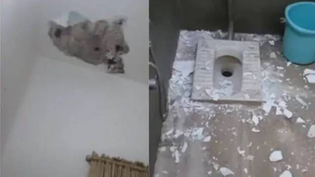 വീണ്ടും ടോയ്ലറ്റ് അപകടം; പിഡബ്ല്യുഡി റസ്റ്റ് ഹൗസില് സീലിംഗ് ഇളകി വീണു