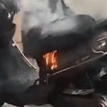 ഓടിക്കൊണ്ടിരുന്ന ഇലക്‌ട്രിക് സ്‌കൂട്ടറിന് തീപ്പിടിച്ചു